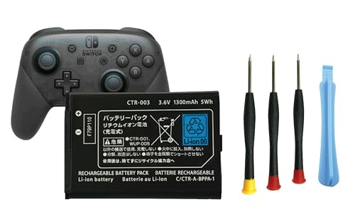 Battery CTR-003 Replacement for Nintendo Switch Pro Controller HAC-013 Fix Dead Power Issue + Tool