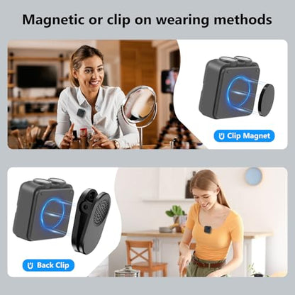 Yunseity Lavalier Microphone Wireless, 2.4G Wireless on Microphones with Noise Cancellation, Original Sound Mode for Gaming Live Streams, BT Connection (PU3155B Type-C) - style: PU3155B Type-C