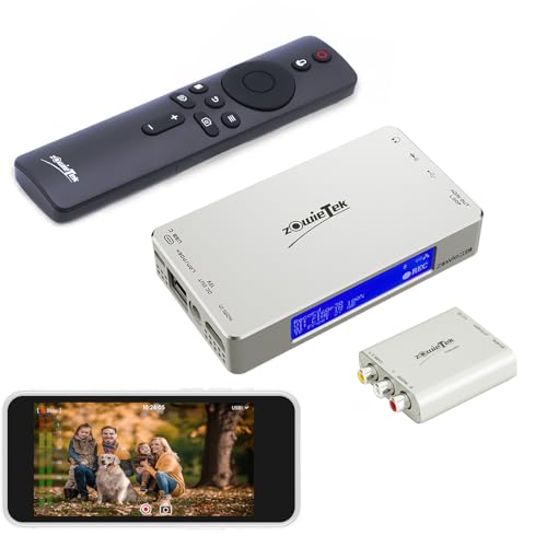 Zowietek 4K HDMI Video Recorder with Analog to Digital Converter, ZowieREC | RCA/CVBS for VHS, VCR, DVR, DVD, Hi8, Mini DV, Camcorder, Cassette, Gaming Consoles, Easy to use, No PC Needed