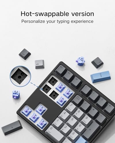 Kisnt MF34 Mechanical Numpad, Full-Function for Heavy Excel Financial | QMK/VIA Programmable, Wired 34 Keys Hot Swappable, Custom RGB with PBT Keycaps for Laptops PC Compact Keyboards