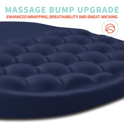 Ergonomic Mouse Pad Wrist Support with Memory Foam Massage Bulge, Carpal Tunnel Pain Relief Mousepad Wrist Rest for Mouse(12x8 inch, Dark Blue) - color: Kg026-dark Blue