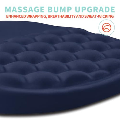 Ergonomic Mouse Pad Wrist Support with Memory Foam Massage Bulge, Carpal Tunnel Pain Relief Mousepad Wrist Rest for Mouse(12x8 inch, Dark Blue) - color: Kg026-dark Blue