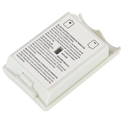 Set of 5 Battery Shell Cases Compatible with 360 Controller Replacement Cover Snap On Design White for Gamers - color: White