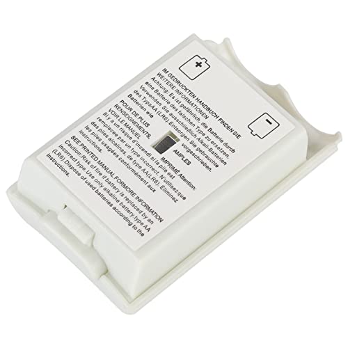 Brrnoo 5 PCS Battery Cover for Controller, Replacement Shell Case Kit with Anti Abrasion Material, Precise Appearance for Game Accessory (White) - color: White