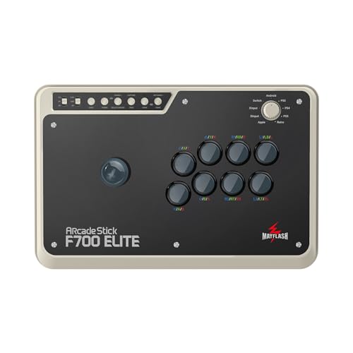 MAYFLASH Arcade Stick F700 Elite with Sanwa buttons and joystick for PS5, PS4, Switch/Switch 2, Windows, Apple, Android and more. Fighting Stick Support Wireless Bluetooth, 2.4G and Wired Connection