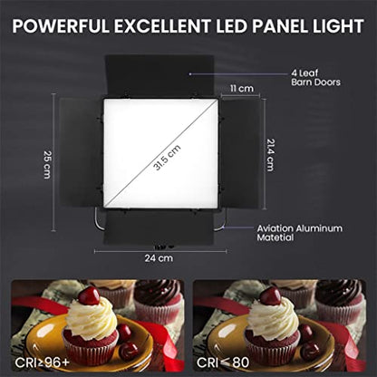 Dimmable Bi-Color RGB LED Video Lights Kit 3200-5600K Professional Panel Lamp for Studio Photography Shooting - color: E