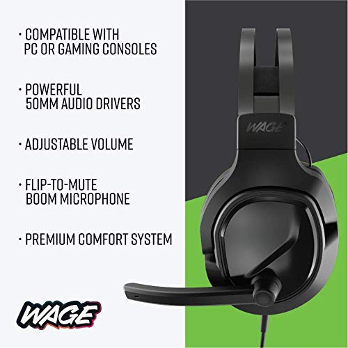 Wage Pro Universal Gaming Headset - Black/Green (WMAGY-N080) - color: Black/Green, style: Wage Pro
