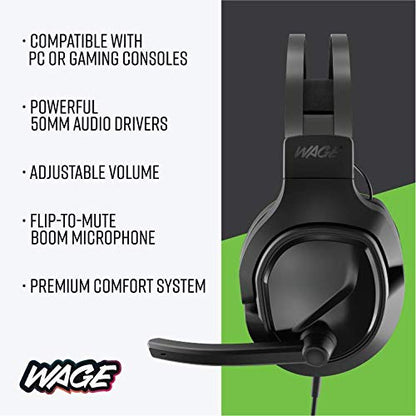 Wage Pro Universal Gaming Headset - Black/Green (WMAGY-N080) - color: Black/Green, style: Wage Pro