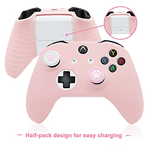 BRHE Xbox Ones Controller Skin Cover,Anti-Slip Silicone Cover Skin | Case for Xbox OneS/X Controller with Thumb Grips Caps x 2