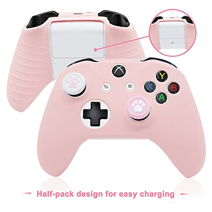BRHE Xbox Ones Controller Skin Cover,Anti-Slip Silicone Cover Skin | Case for Xbox OneS/X Controller with Thumb Grips Caps x 2