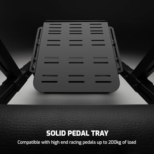 Next Level Racing F-GT Racing Simulator Cockpit. Formula and GT racing simulator cockpit compatible with Thrustmaster, Fanatec, Moza Racing on PC, Xbox and PS