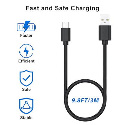 USB C Cable PS5 Controller Charger Cord for Xbox Series X/S,10ft Long PS5 Charging Cable for Sony PlayStation 5 Controller, USB A to USB C Cord for Nintendo Switch Pro Fast Data Wire PS5 Dual Sense