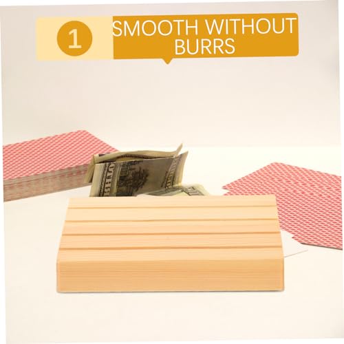 Abaodam 2Pcs Wooden Card Stand Holder for Board Games Playing Card Display Base Supports Any Card Game for Card Deck Organization and Gameplay