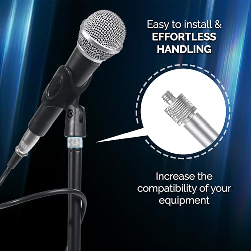 Mic Stand Adapter Set - 8pcs Metal Tripod Adapter - 5/8" to "3/8" & "1/4" Male/Female Threads - ADP01 Silver - color: 8 ADAPTER
