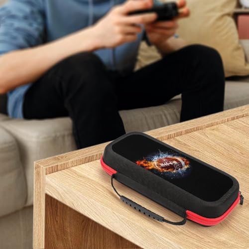 AoHanan Switch Carrying Case Flying American Football Ball Switch Game Case with 20 Games Cartridges Hard Shell Travel Protection Storage Case for Console & Accessories - color: Flying American Football Ball