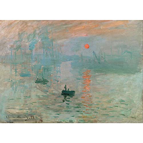 MaxRenard Game 1000 Pieces Jigsaw Puzzle Fine Art Collection Toy Monet Sunrise Impression - color: A004