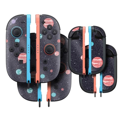 Glossy Glitter Gaming Skin Compatible with Nintendo Switch 2 Joy-Con Controller 2 Pack - Bright Night Sky - Premium 3M Vinyl Protective Wrap Decal Cover - Easy to Apply Made in The USA by MightySkins - color: Bright Night Sky, size: 2 Pack of Joy-Con Skin