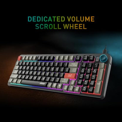 MSI Forge GK110 Combo US – Gaming RGB Keyboard & Mouse Set, 26-Key Anti-Ghosting, 12800 DPI Optical Sensor
