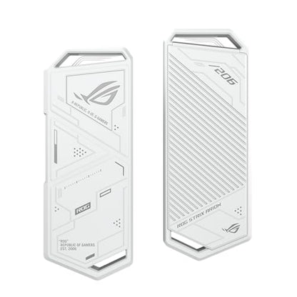 ASUS ROG Strix Arion White M.2 NVMe SSD Enclosure-USB3.2 Gen 2x1 Type-C (10Gbps), Dual USB-C to C & USB-C to A, Screwdriver-Free, Fits PCIe 2280/2260/2242/2230 M Key/B+M Key, 1 Year Warranty - size: White|up to 10Gbps, style: ROG Arion