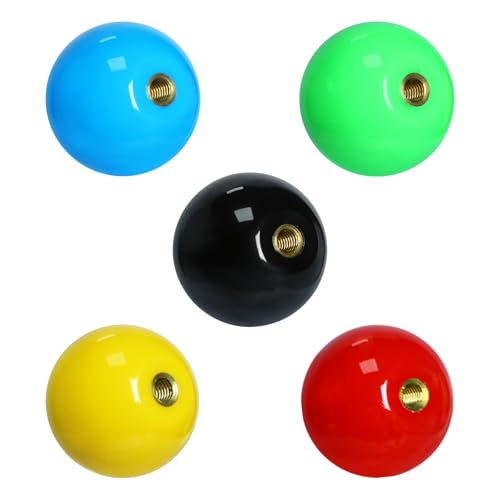 Gallipower 5PCS Joystick Head,Arcade Joystick Ball Top Handle Rocker Round Head,Arcade Kit DIY Replacement Parts(5 colors) - color: style 7