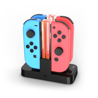 Dobe - 5 in 1 Charging Dock Compatible with Nintendo Switch for Joy Con & OLED Model Controller with Lamppost LED Indication, Charger Stand Station with Charging Cable