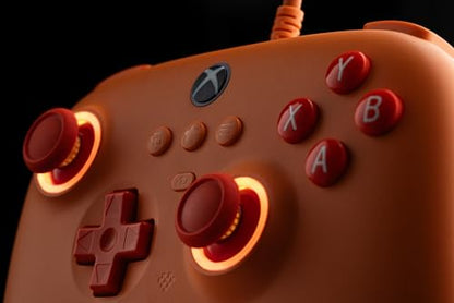 8BitDo Ultimate C Wired Controller for Xbox with Hall Effect Joysticks and Triggers, RGB Lighting Fire Ring, Compatible with Xbox Series X|S, Xbox One, Windows 10/11- Officially Licensed (Orange) - color: Orange