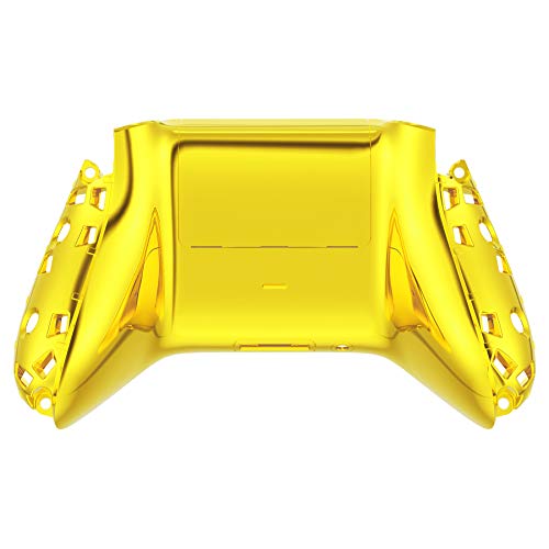 eXtremeRate Custom Back Cover Shell for Xbox Core Wireless Controller, Chrome Gold Replacement Controller Battery Cover & Bottom Shell for Xbox Series X & S Controller [Controller NOT Included]