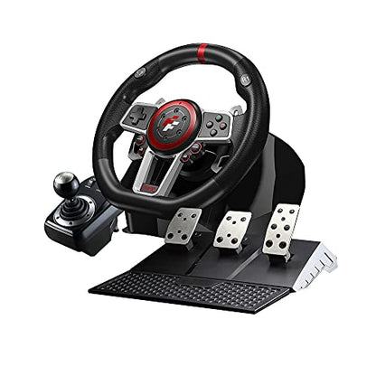 Flashfire Suzuka 900R racing wheel set with Clutch pedals and H-shifter for PC, PS3, PS4, Xbox 360, XBOX ONE and Nintendo Switch