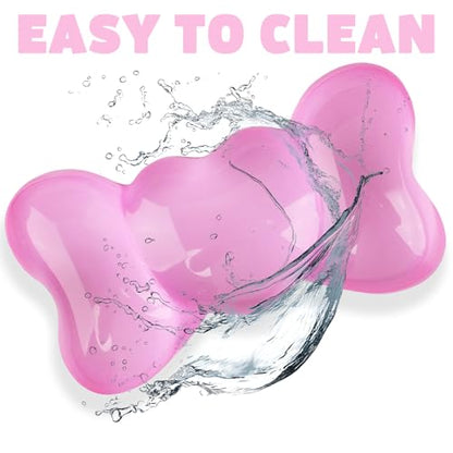 Gel Wrist Rest for Keyboard and Mouse Transparent Pink Bow Elbow Pad Cushion Ergonomic Cute Clear Cool Heart Mouse Wrist Pad Silicone Non-Slip Support for Computer Gaming Home Office Women Hand Pillow - color: Bow Pink
