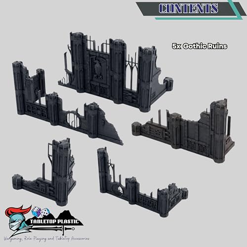 Gothic Sector Ruins Terrain Set: 28mm Scale Scatter Terrain (Ruins) - style: Ruins