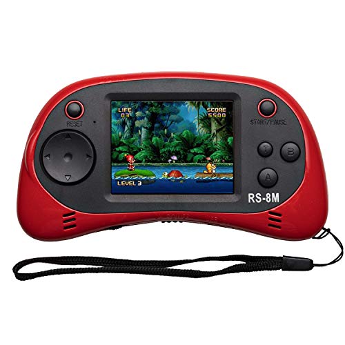 Kids Handheld Portable Video Game Player with 200 Games - 16 Bit 2.5 Inch Screen Mini Retro Electronic Machine for Boys Girls - style: Red