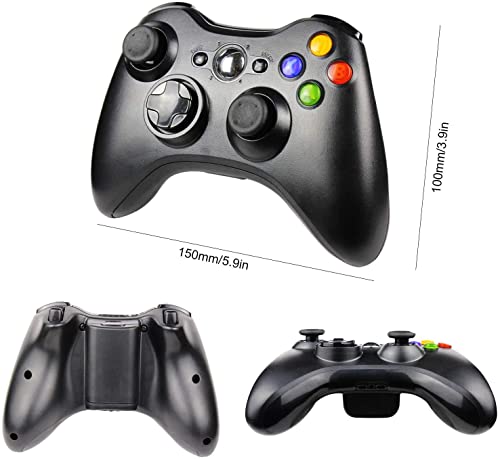 Etpark Wireless Controller for Xbox 360, Xbox 360 Joystick Wireless Game Controller for Xbox 360 & Slim Console and PC Windows XP/7/8/10(Black) - color: Black-wireless