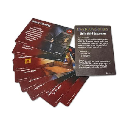 Cartographers: Skills 1 Mini-Expansion | 8 Powerful New Skill Cards | Strategic Variety for Cartographers & Cartographer Heroes | Fantasy Map Drawing Family Strategy Board Game by Thunderworks Games