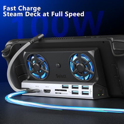 YCE 13-in-1 Steam Deck Dock for Switch/ROG Ally/Legion Go | for Steam Deck & OLED, ASUS ROG Ally & X, Lenovo Legion Go, MSI Claw, Light Black Aluminium,Handheld gaming accessories - color: 13 in 1