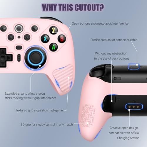FIOPAZ Silicone Skin Cover for 8Bitdo Ultimate 2, Dust/Sweat-Resistant Protective Case for 8bitdo Ultimate 2 Bluetooth/Wireless Controller Accessories, Pink - color: Pink