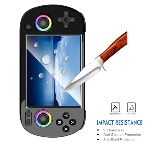 2 Pack Compatible with Anbernic RG40XX H Screen Protector,Full Coverage 9H Tempered Glass Film,HD Clear Scratch Resistant,Bubble-Free for Anbernic RG40XX H Retro Game Screen Protector