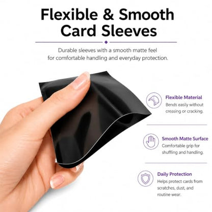 MTG Card Sleeves Matte -100 PCS Trading Card Game, Size 2.6 x 3.6 inches, Suitable for All TCG Card Games Protective (Abyssal Flame) - color: Abyssal Flame