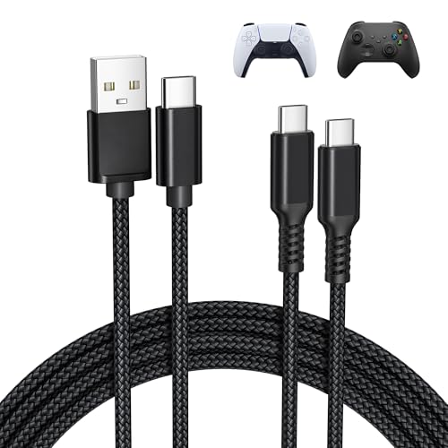 Basesailor USB Type C Charge Cord for PS5 Controller USB to USBC Cable | 3.3FT 2P for Xbox Series X|S Core,Elite Series 2 Controller,for Nintendo Switch 2,PlayStation 5 DualSense,PS5 Pro Controller - color: Black, size: 3.3FT/1M