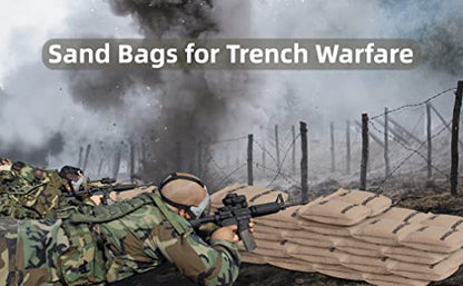 24pcs 1/16 Scale Sand Bags - Sandbag Set, Accessory for RC Tank Model Soldier Action Figure, 1:16 Military Sandbags for Trench Warfare Battle WWII WWI - size: 24pcs