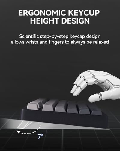 LEOBOGxAula HI75C Pro Mechanical Keyboard,Aluminum Gaming Keyboard | Tri-Modes Bluetooth/USB-C/Wireless,Programmable Hot Swappable 80 PBT Keycaps,RGB Backlit,Pre-lubed Reaper Switches - color: Grey