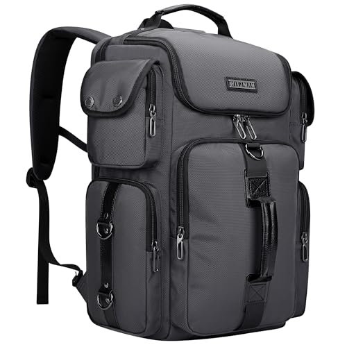 WITZMAN Travel Backpack for Men Carry-on Laptop Backpack | Nylon Luggage Bag Fits 16 Inch for Airline Approved,Multi Pocket, For Traveling,Casual,Commuting, B744 Silvery Grey - color: Upgrade Silvery Grey