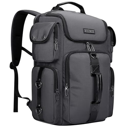 WITZMAN Travel Backpack for Men Carry-on Laptop Backpack | Nylon Luggage Bag Fits 16 Inch for Airline Approved,Multi Pocket, For Traveling,Casual,Commuting, B744 Silvery Grey - color: Upgrade Silvery Grey