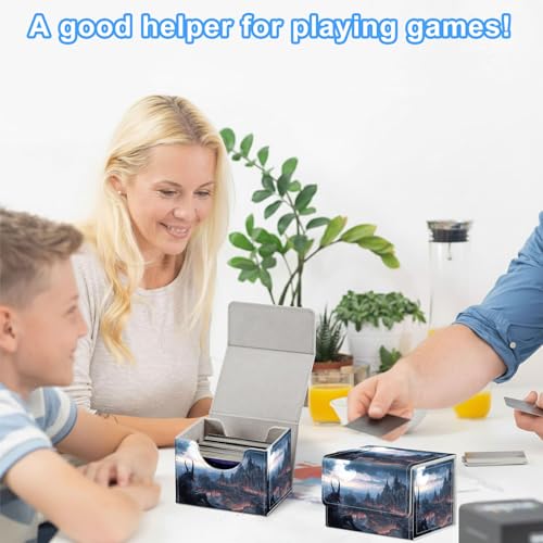 Monster Overlooking City Deck Box for MTG Commander | Holds 100+ Double-Sleeved Cards | Strong Magnetic TCG Card Case for Collectible Games - color: Monster Overlooking City