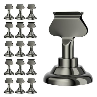 Urban Deco 16PK Table Number Holders Place Card Holders 1.7 Inch Table Card Holders Steel Card Holders for Photos, Food Signs, Memo Notes, Weddings, Restaurants, Birthdays(Nickel Black) - color: Nickel Black