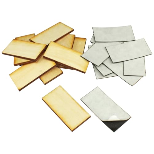 LITKO Ready Base Kit | Compatible with The Old World | 25x50mm Cavalry | Twenty 3mm plywood bases + magnets | Magnetize minis for storage & steel trays | Infantry - style: 25x50mm Rectangular