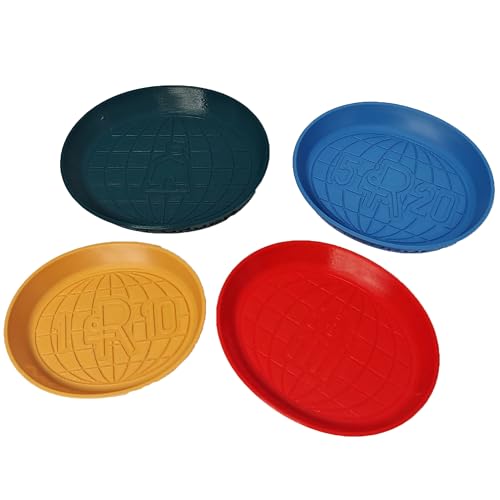 World Order: Component Bowls - 4 Holders, 3D Printed, Organization Upgrade, Hold & Store Board Game Pieces, Engraved Details, Collectible Accessory - style: Component Bowls