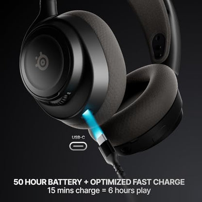SteelSeries Arctis Nova 7X Wireless Gen 2 Gaming Headset - Real-Time App Control, 50+ HR Play, Neodymium Drivers, Mix 2.4GHz/Bluetooth, Xbox, PC, PS5/PS4, Switch 1/2, Mobile - Black - color: Black, style: Xbox | PC