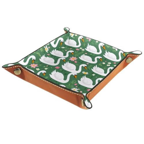 Floral Swans Dice Tray Dice Rolling Tray Folding Dice Holder for Dice Games, Like RPG, DND and Other Table Games - color: Multi 15
