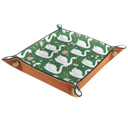 Floral Swans Dice Tray Dice Rolling Tray Folding Dice Holder for Dice Games, Like RPG, DND and Other Table Games - color: Multi 15