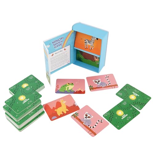 Memory Matching Game for Kids Ages 3+ – Memory Card Game with 72 Large Thick Cards, Preschool Learning Game (Noah's Ark)